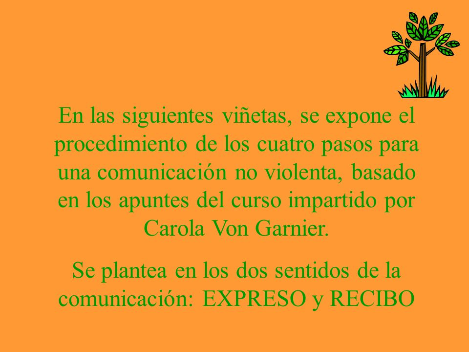 Se plantea en los dos sentidos de la comunicación: EXPRESO y RECIBO