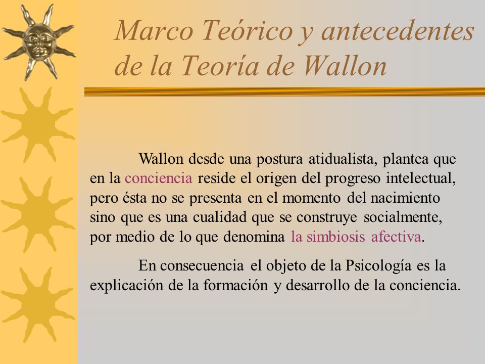 Marco Teórico y antecedentes de la Teoría de Wallon