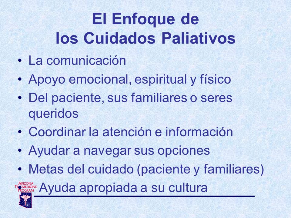 El Enfoque de los Cuidados Paliativos