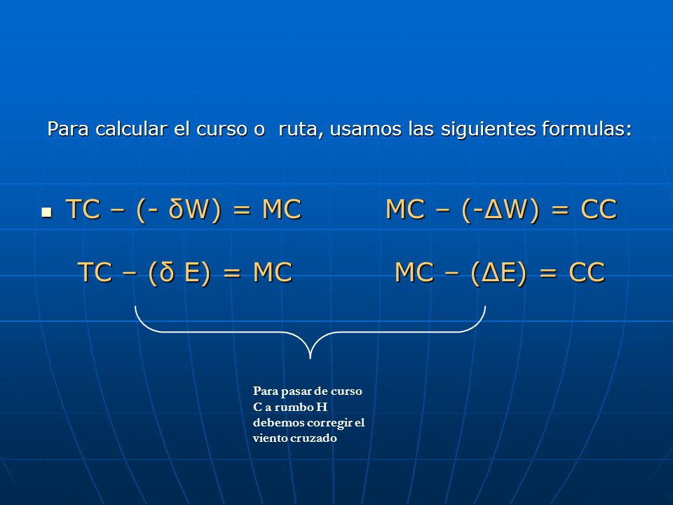 TC – (- δW) = MC MC – (-ΔW) = CC TC – (δ E) = MC MC – (ΔE) = CC