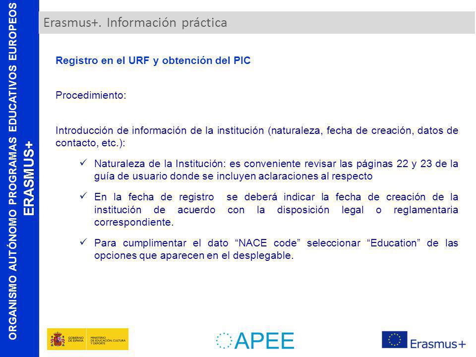 Erasmus+. Información práctica