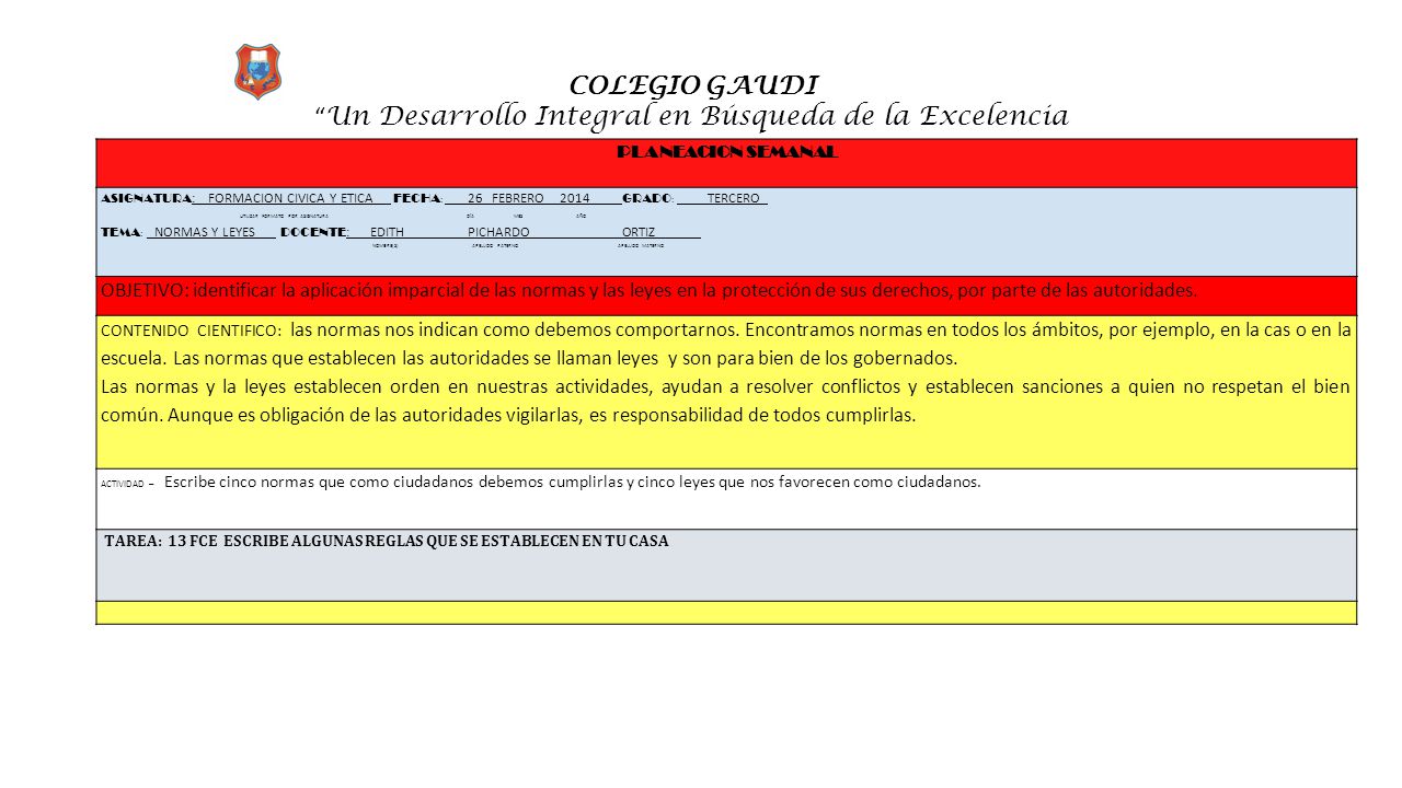 Un Desarrollo Integral en Búsqueda de la Excelencia