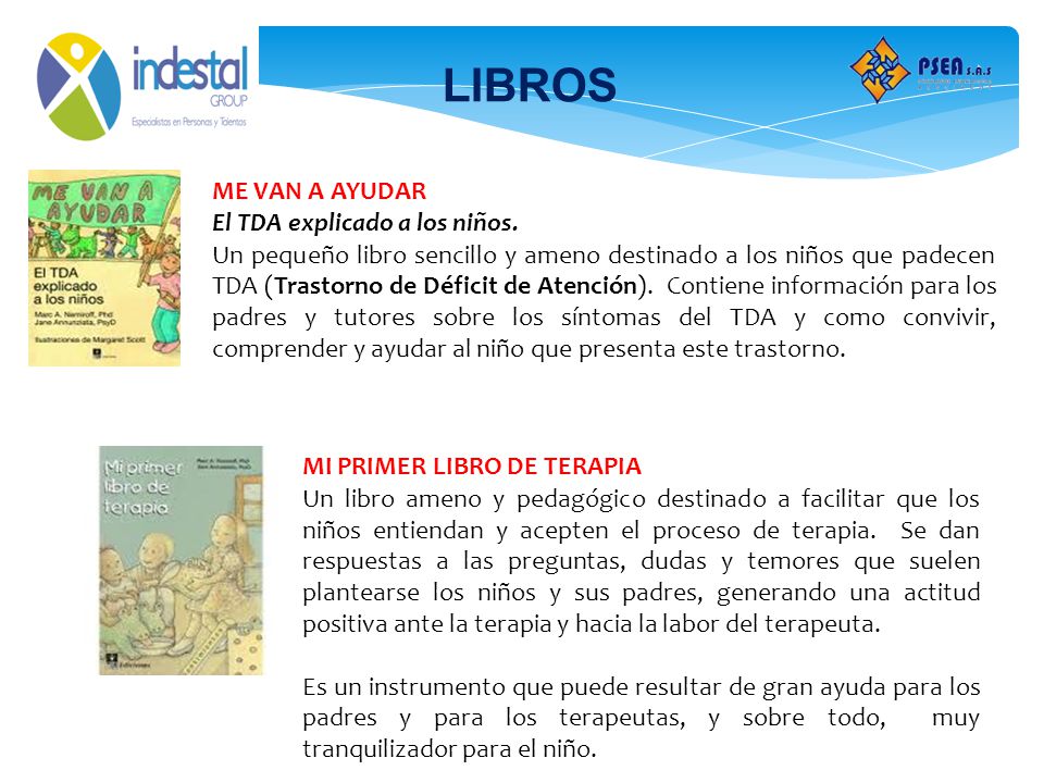 LIBROS ME VAN A AYUDAR El TDA explicado a los niños.