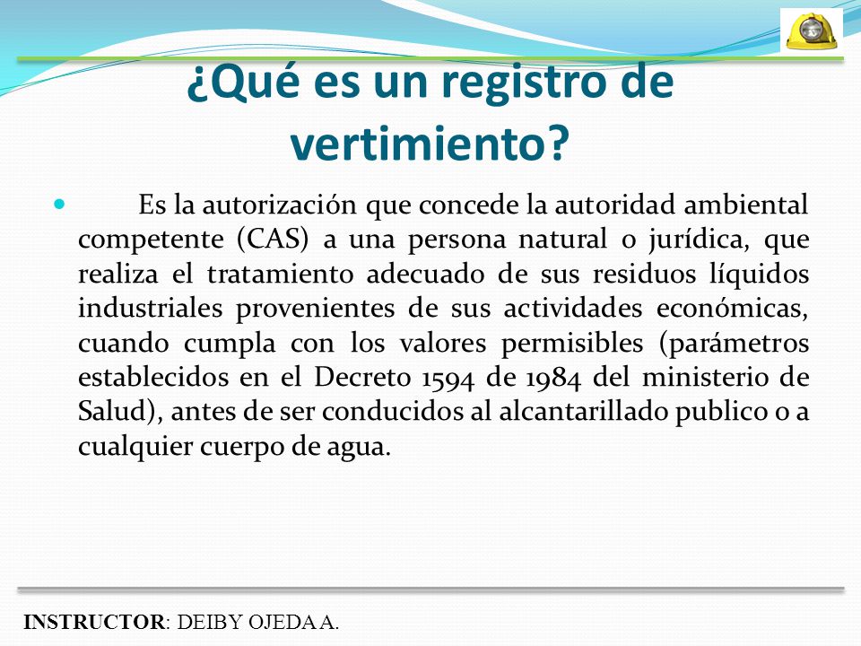 ¿Qué es un registro de vertimiento