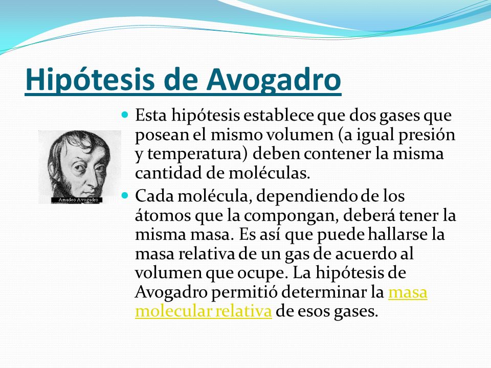 Hipótesis de Avogadro