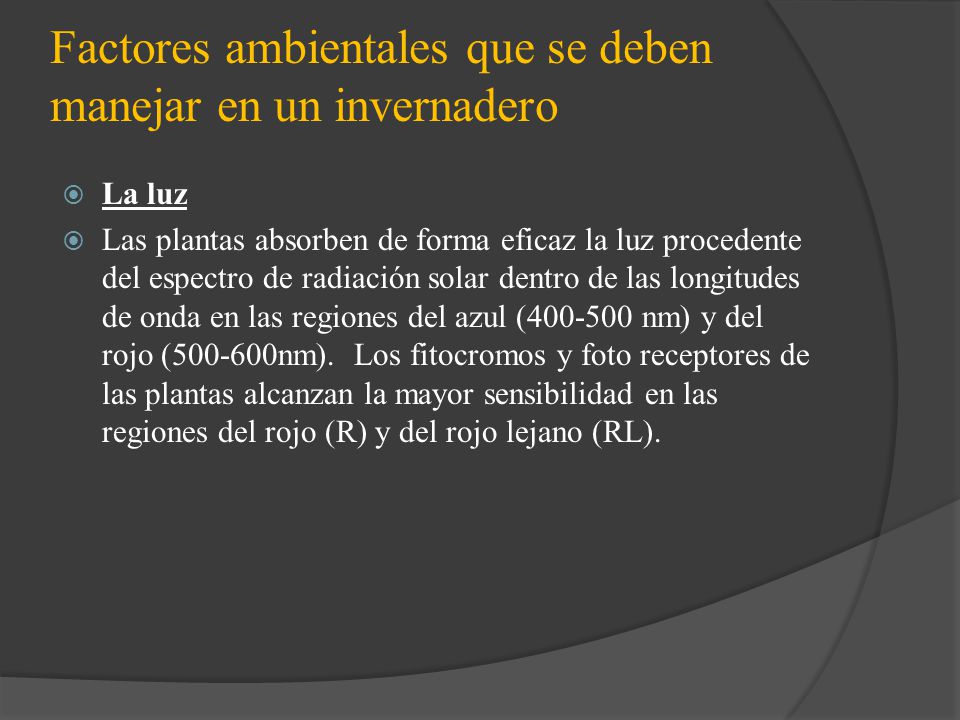 Factores ambientales que se deben manejar en un invernadero