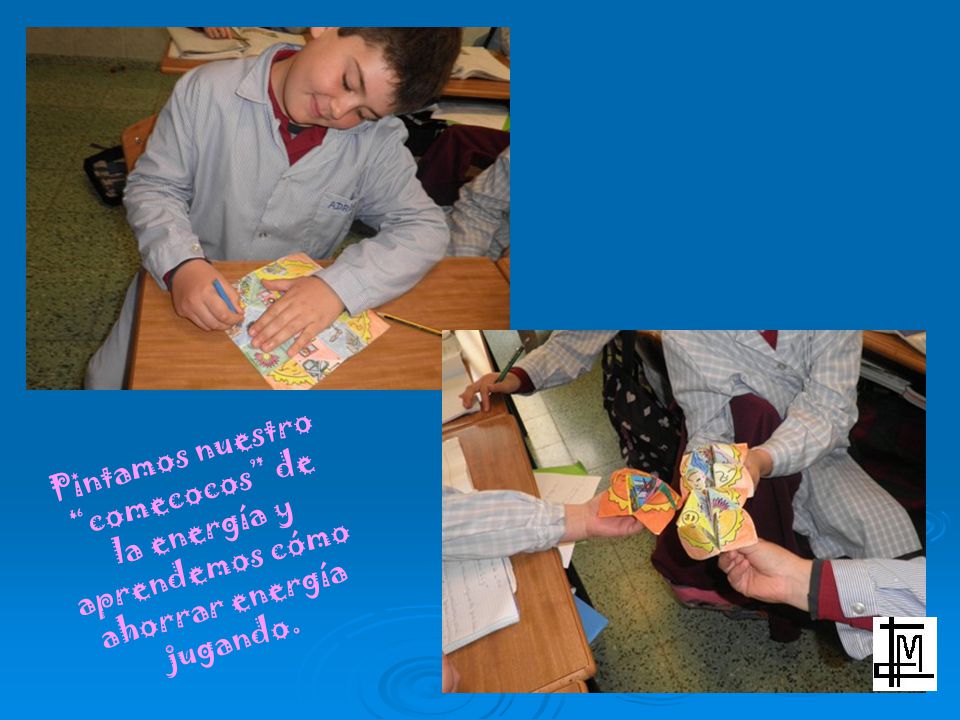 Pintamos nuestro comecocos de la energía y aprendemos cómo ahorrar energía jugando.