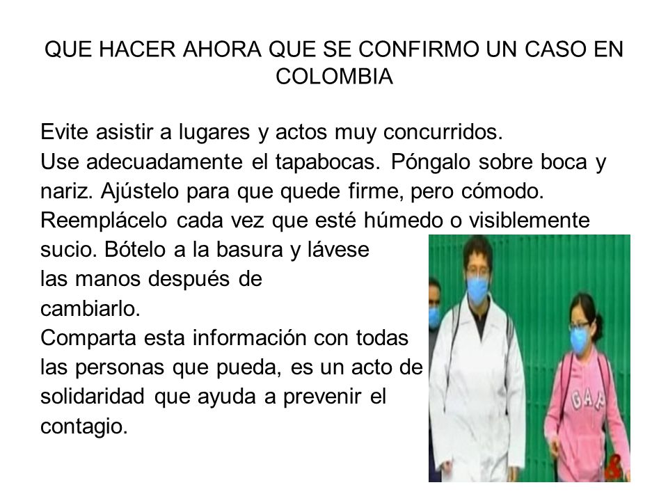 QUE HACER AHORA QUE SE CONFIRMO UN CASO EN COLOMBIA