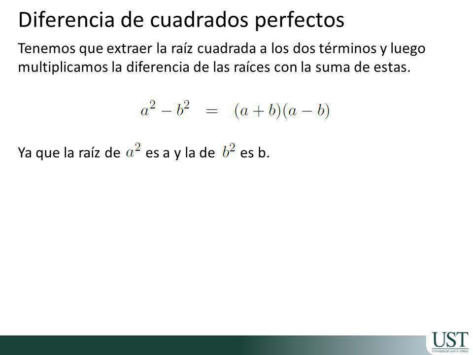Diferencia de cuadrados perfectos