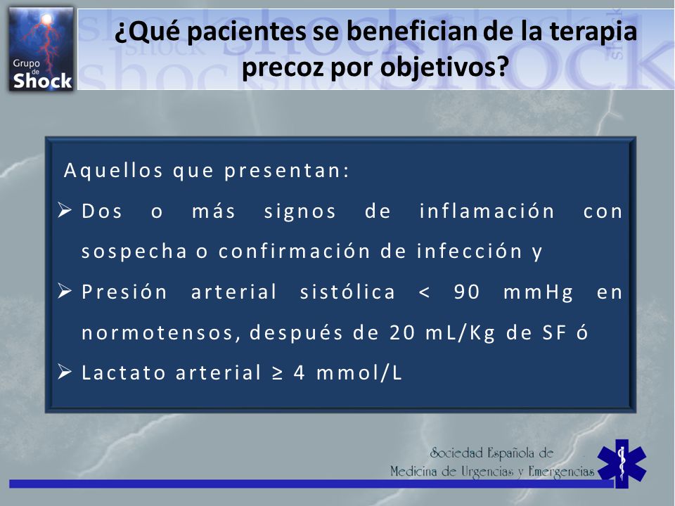 ¿Qué pacientes se benefician de la terapia precoz por objetivos