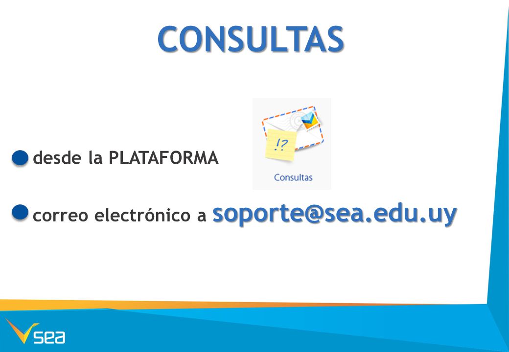 CONSULTAS desde la PLATAFORMA correo electrónico a