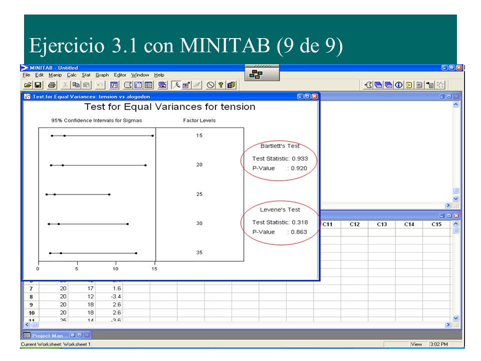 Ejercicio 3.1 con MINITAB (9 de 9)