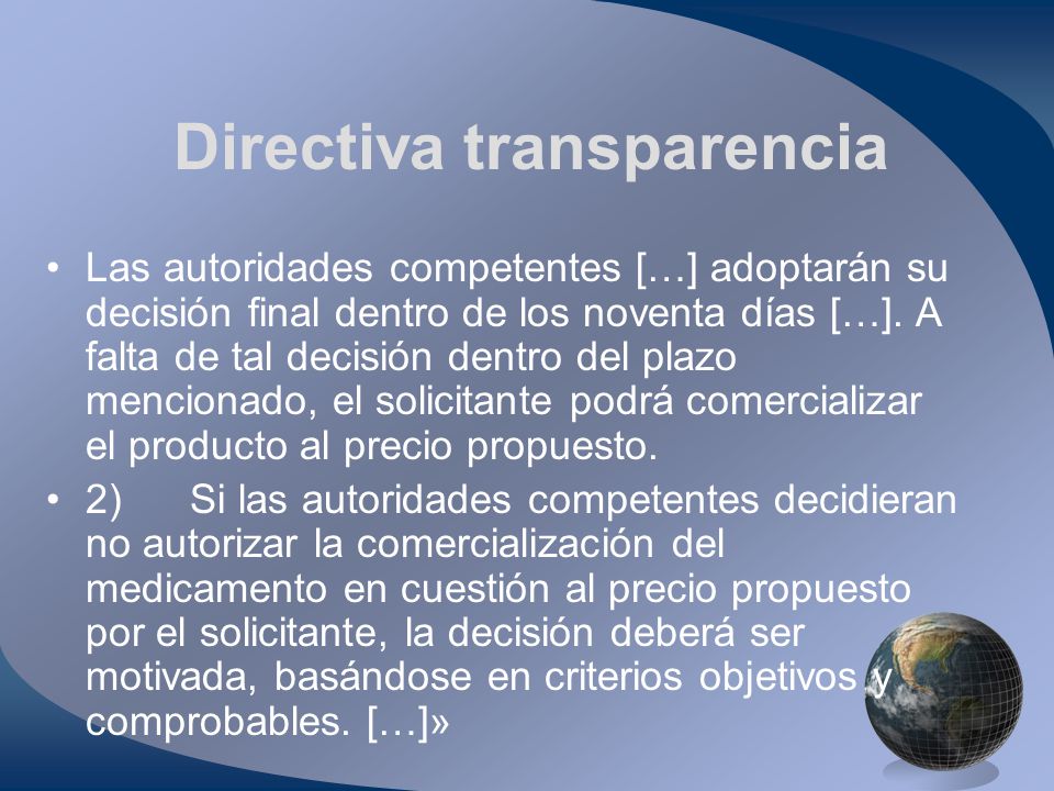 Directiva transparencia