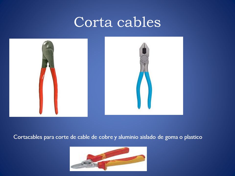 Corta cables Cortacables para corte de cable de cobre y aluminio aislado de goma o plastico