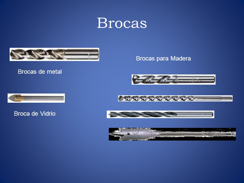 Brocas Brocas para Madera Brocas de metal Broca de Vidrio