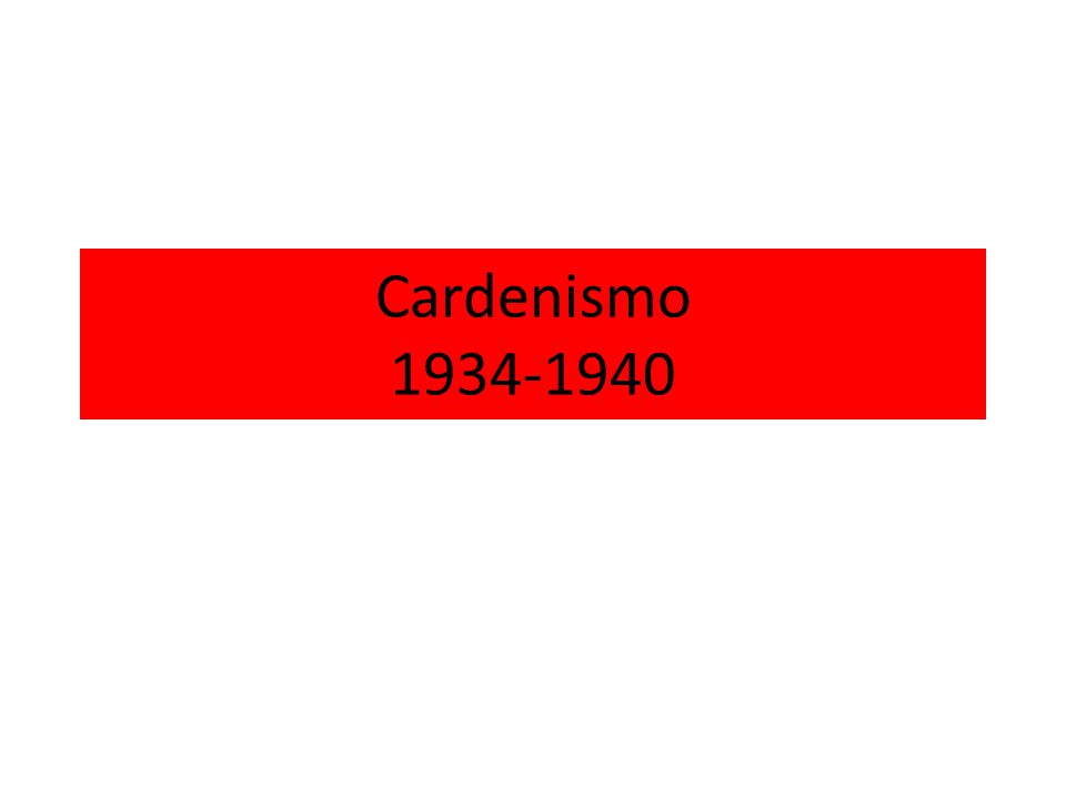 Cardenismo