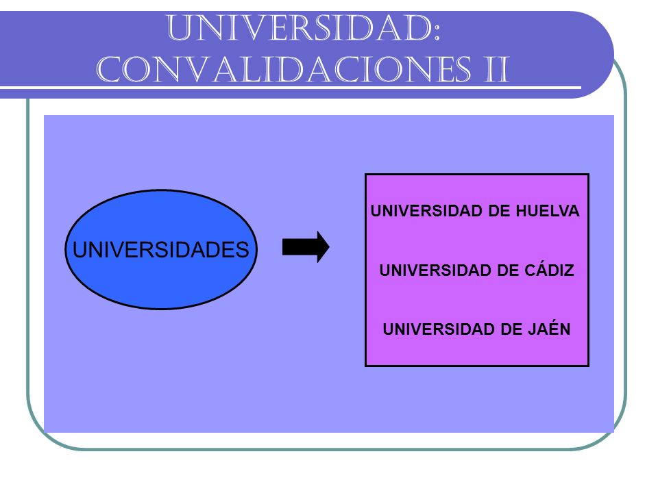 UNIVERSIDAD: CONVALIDACIONES II