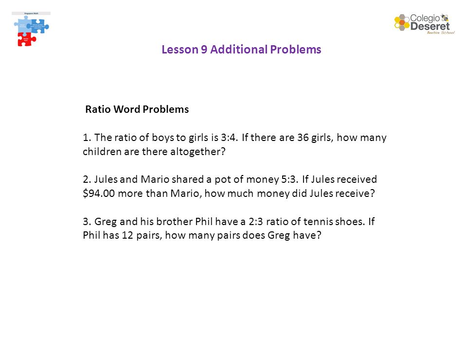 Lesson 9 Additional Problems