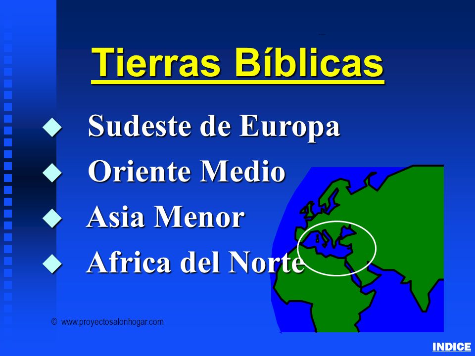 Tierras Bíblicas Sudeste de Europa Oriente Medio Asia Menor