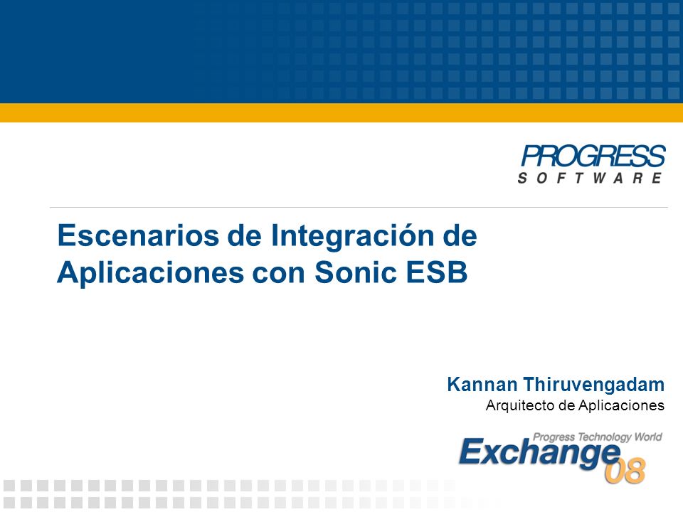 Escenarios de Integración de Aplicaciones con Sonic ESB