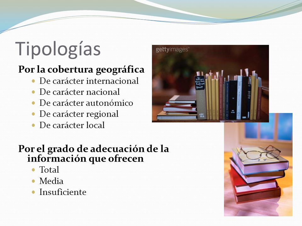 Tipologías Por la cobertura geográfica
