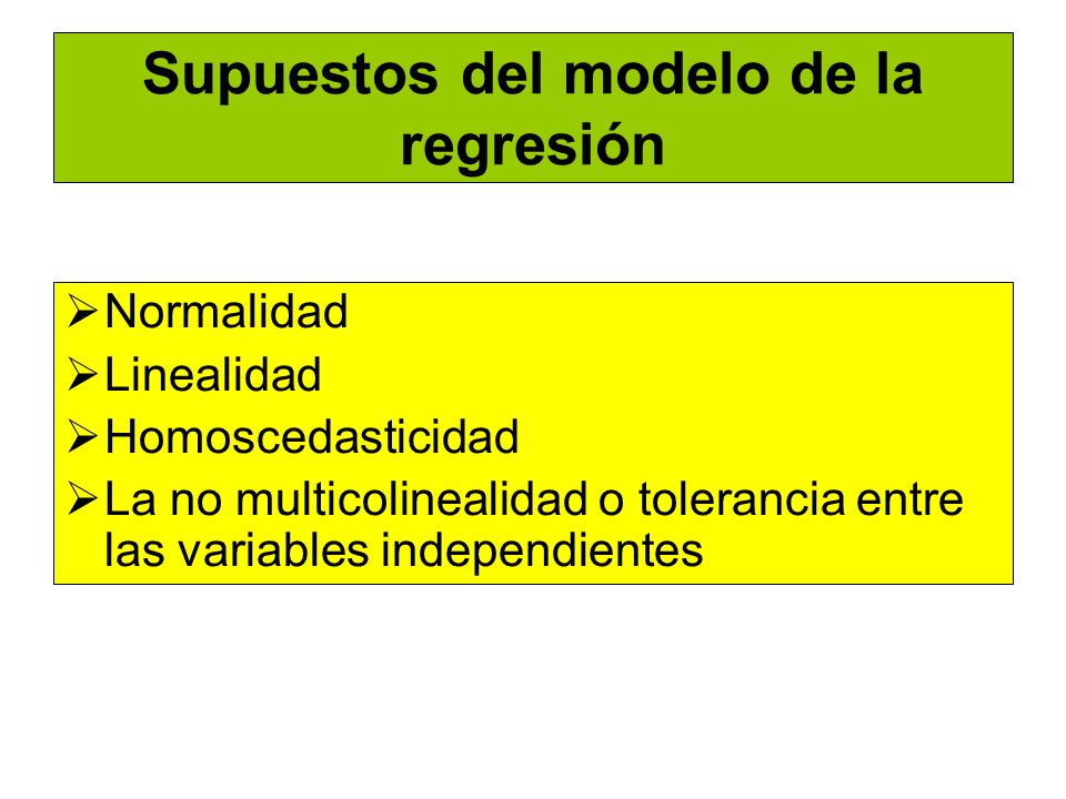 Regresión Lineal Verificación de Supuestos - ppt video online descargar