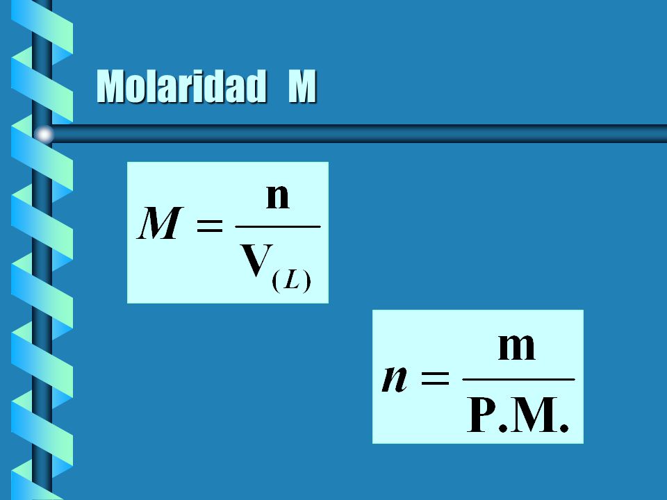 Molaridad M