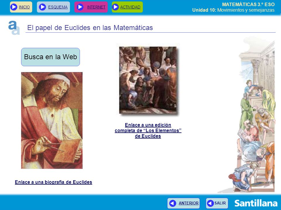 Enlace a una edición completa de Los Elementos de Euclides