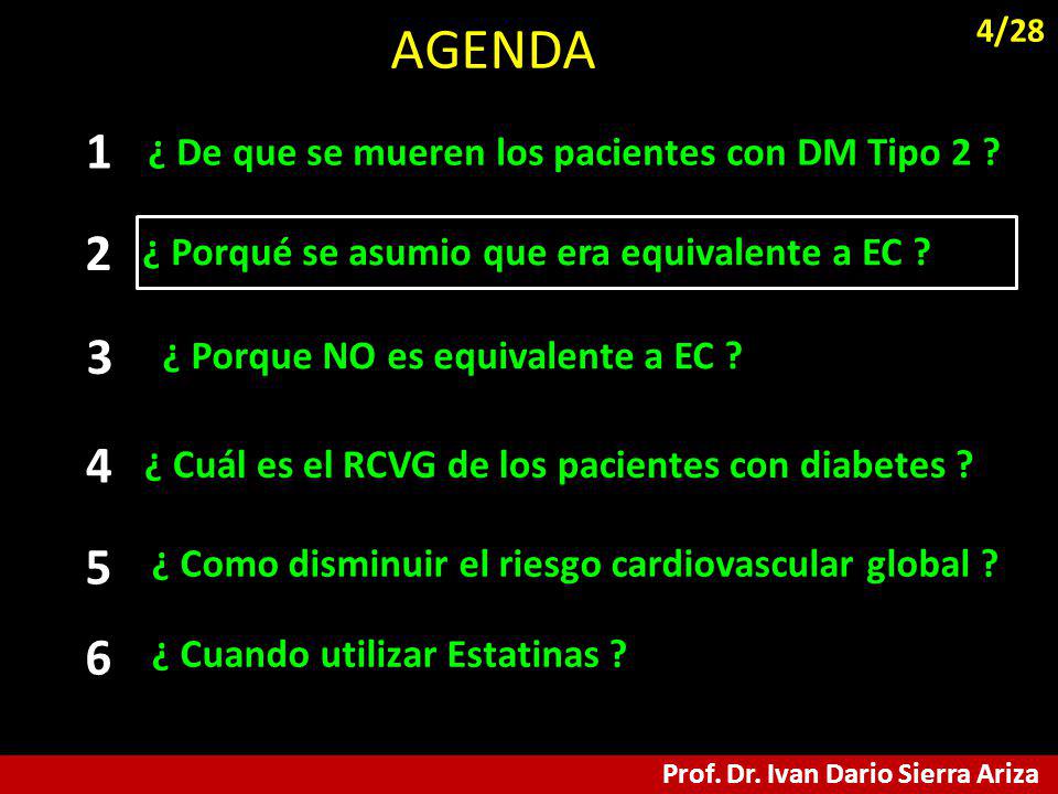 AGENDA ¿ De que se mueren los pacientes con DM Tipo 2