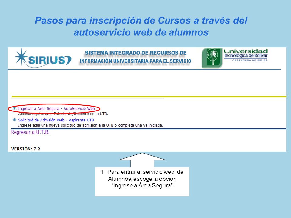 Pasos para inscripción de Cursos a través del autoservicio web de alumnos