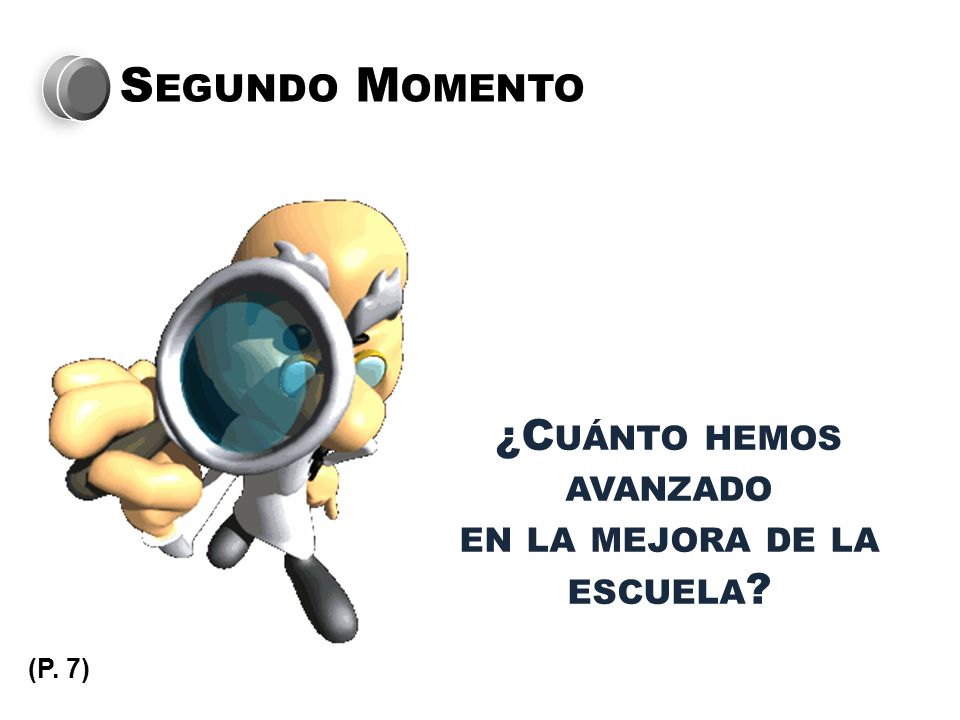 Segundo Momento ¿Cuánto hemos avanzado en la mejora de la escuela