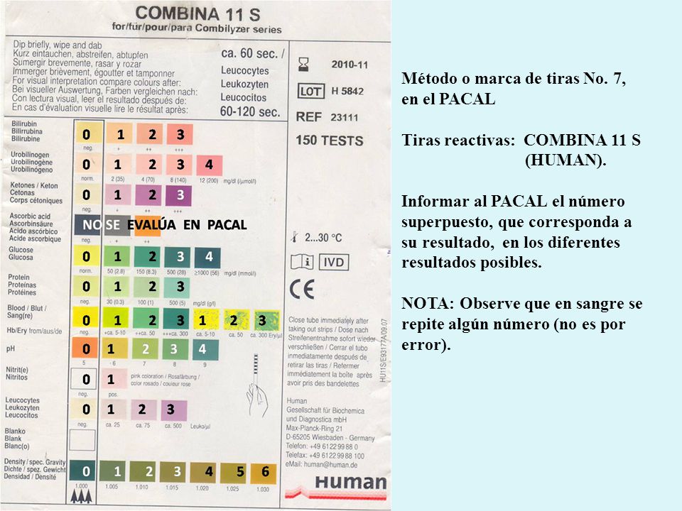 Método o marca de tiras No. 7, en el PACAL