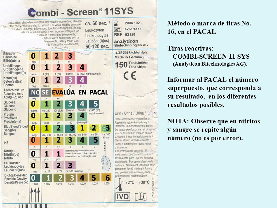 Método o marca de tiras No. 16, en el PACAL
