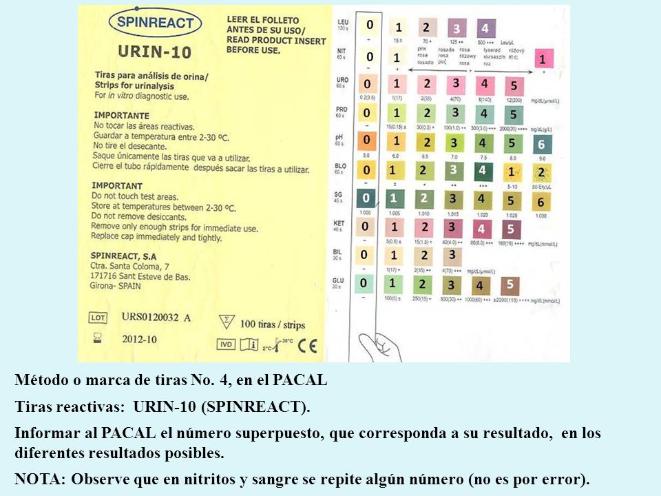 Método o marca de tiras No. 4, en el PACAL