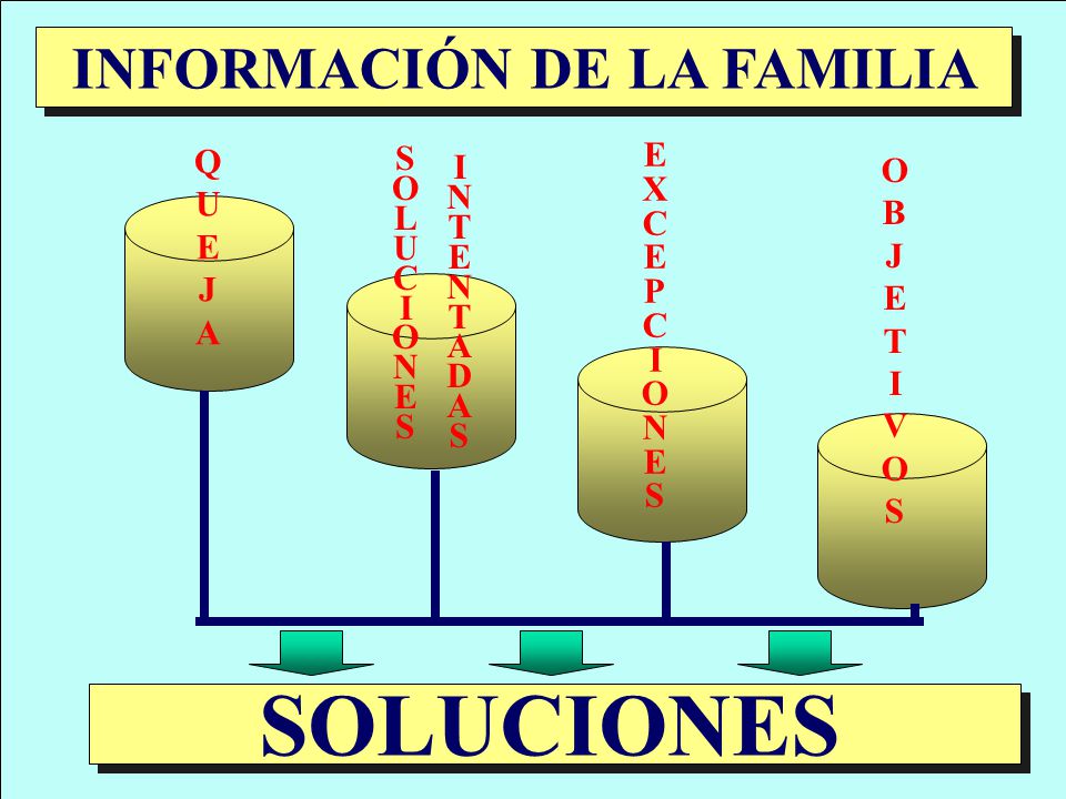 SOLUCIONES INFORMACIÓN DE LA FAMILIA Q U E J A E X C P I O N S S O L U