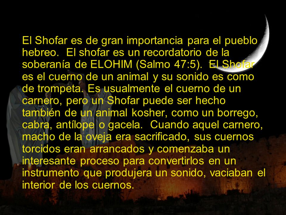 El Shofar es de gran importancia para el pueblo hebreo