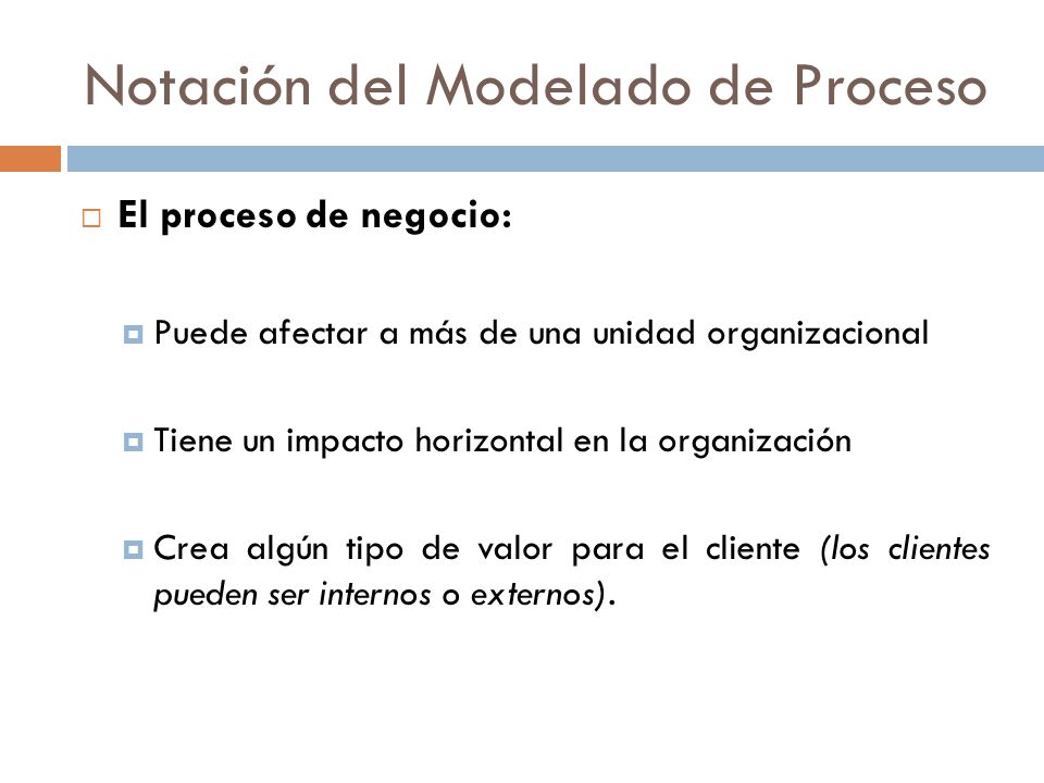 Notación del Modelado de Proceso