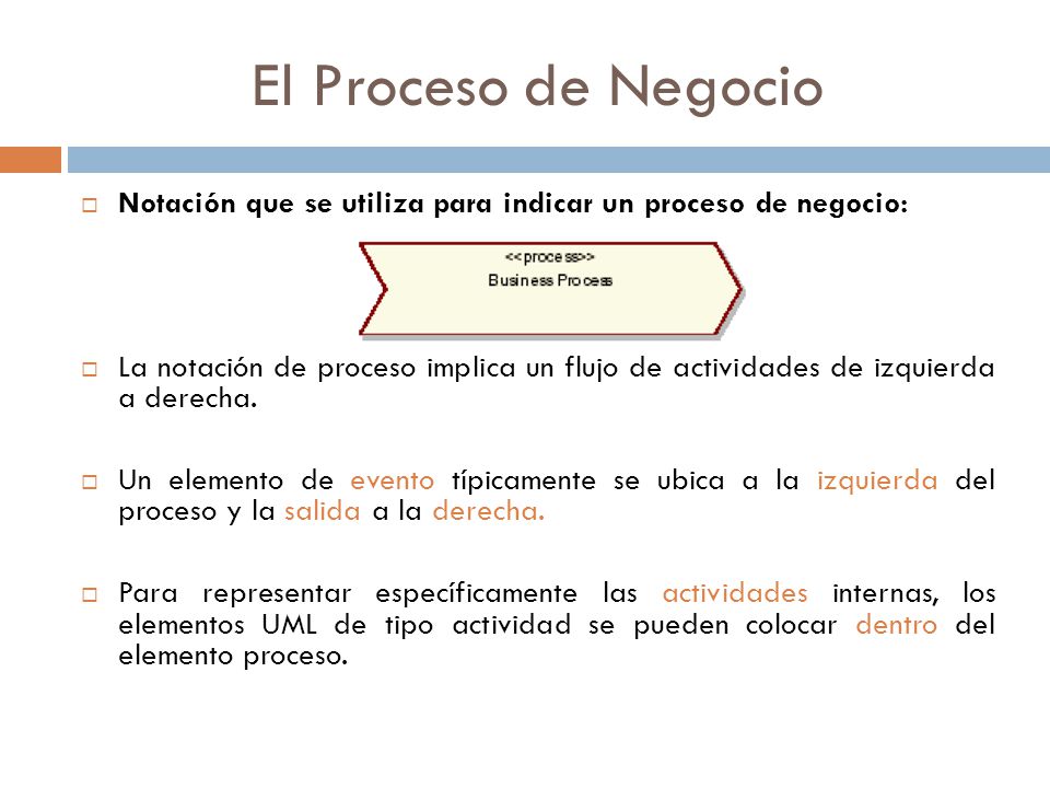 El Proceso de Negocio Notación que se utiliza para indicar un proceso de negocio: