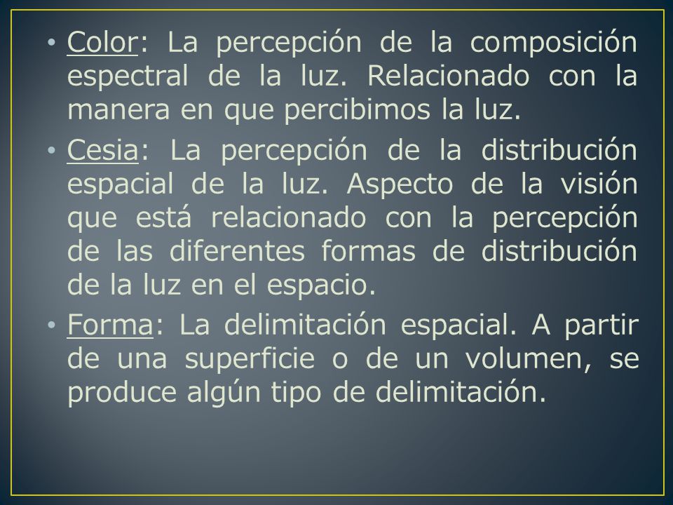 Color: La percepción de la composición espectral de la luz