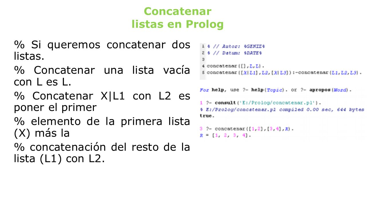Concatenar listas en Prolog