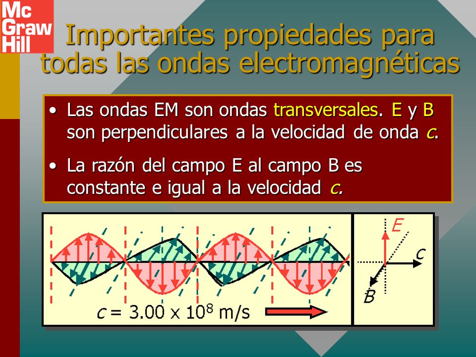 Importantes propiedades para todas las ondas electromagnéticas