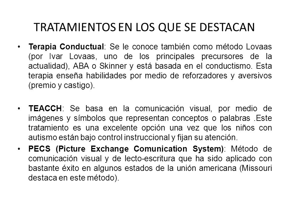 TRATAMIENTOS EN LOS QUE SE DESTACAN