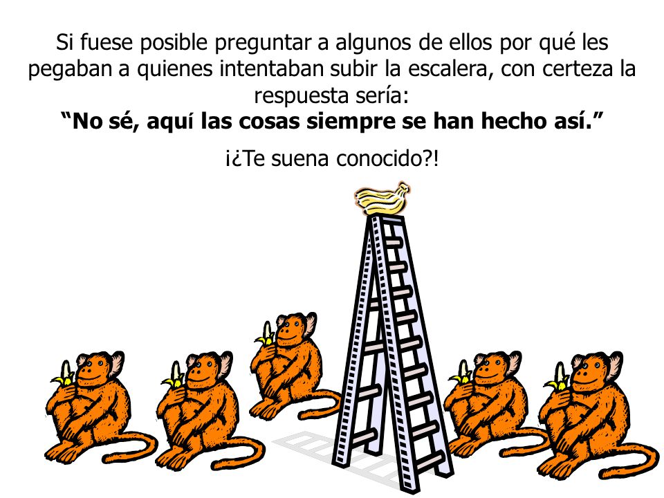 No sé, aquí las cosas siempre se han hecho así.