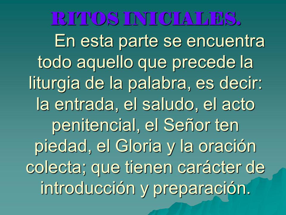 RITOS INICIALES.