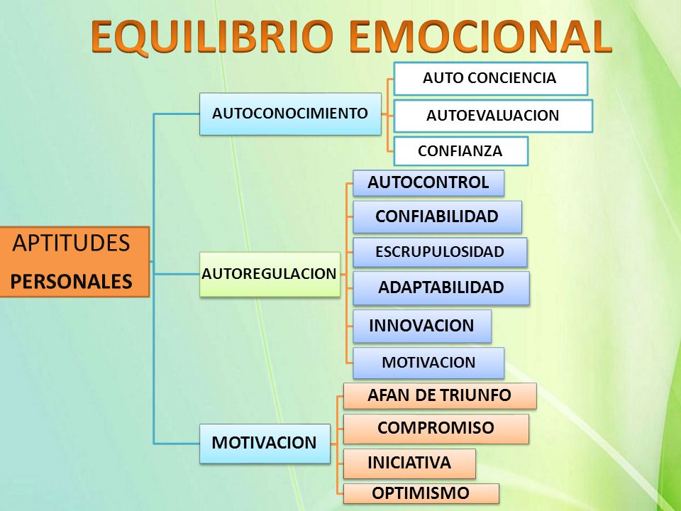 EQUILIBRIO EMOCIONAL APTITUDES PERSONALES AUTOCONTROL CONFIABILIDAD