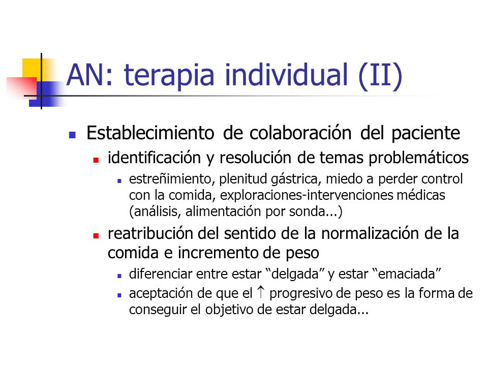 AN: terapia individual (II)