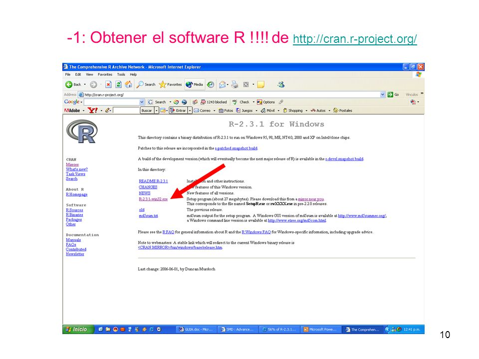 -1: Obtener el software R !!!! de