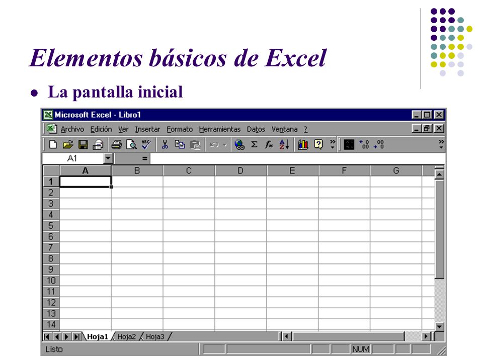 Elementos básicos de Excel
