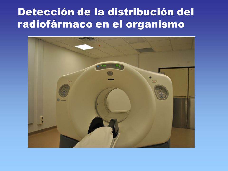 Detección de la distribución del radiofármaco en el organismo