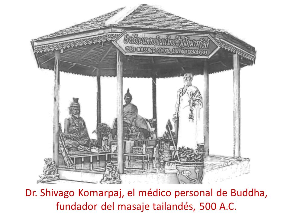 Dr. Shivago Komarpaj, el médico personal de Buddha, fundador del masaje tailandés, 500 A.C.